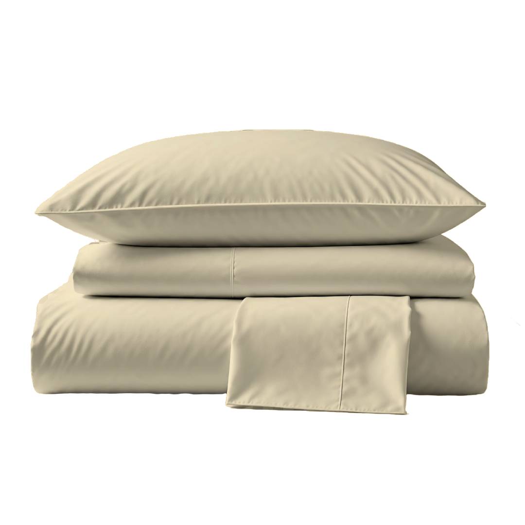 600 Thread Count Sateen Bed Sheet Set | Ivory