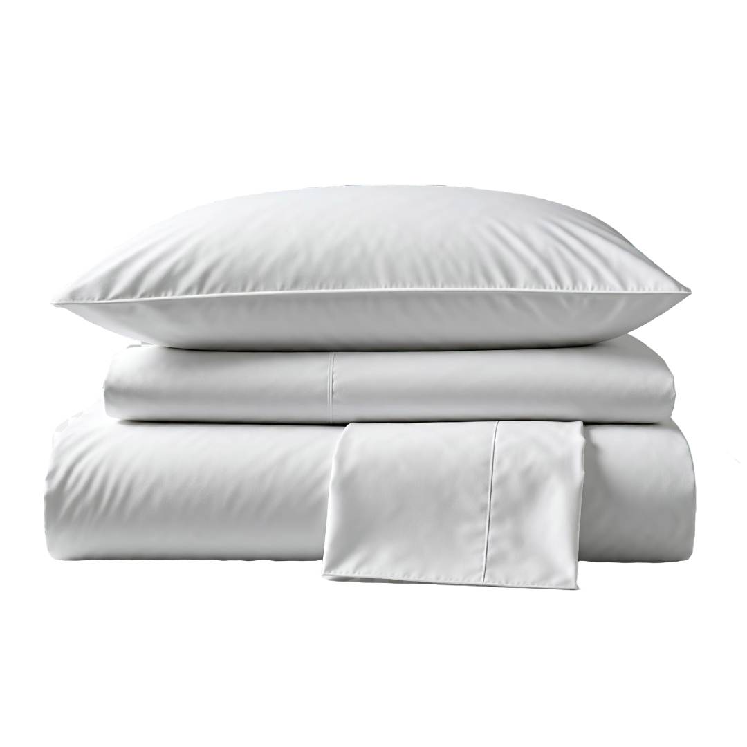 285 Thread Count Percale Bed Sheet Set | White