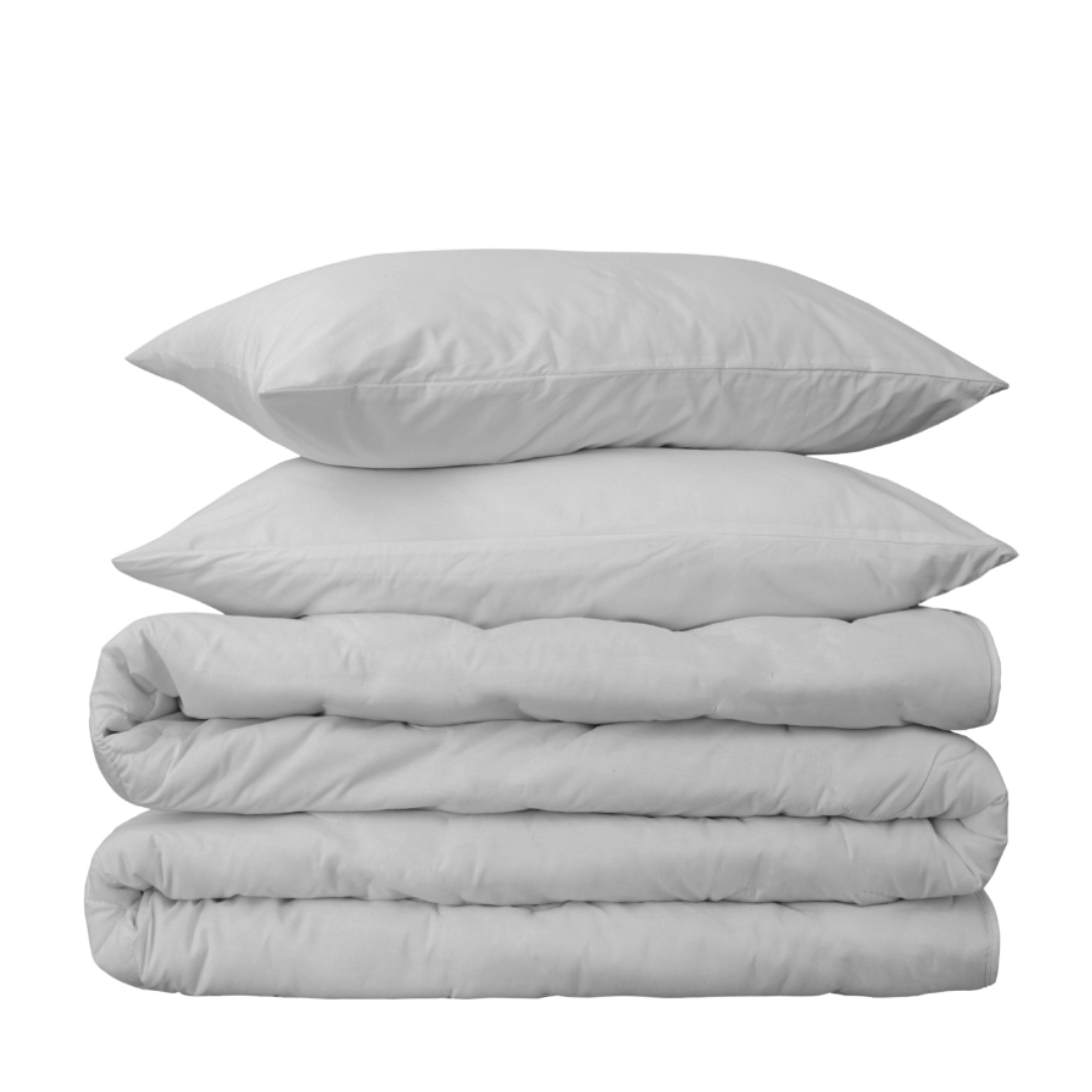 285 Thread Count Percale Duvet Cover Set | White