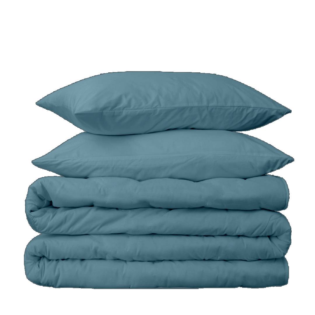 415 Thread Count Percale Duvet Cover Set | Light Denim