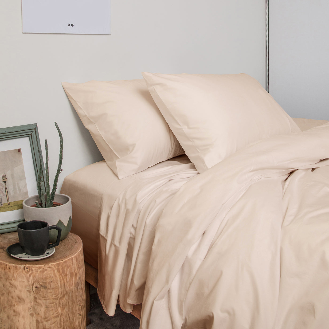 800 Thread Count Sateen Bed Sheet Set | Ivory